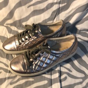 Ecco metallic leather sneakers 11